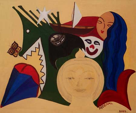 The-Seer-acrylics on canvas painting by meenal