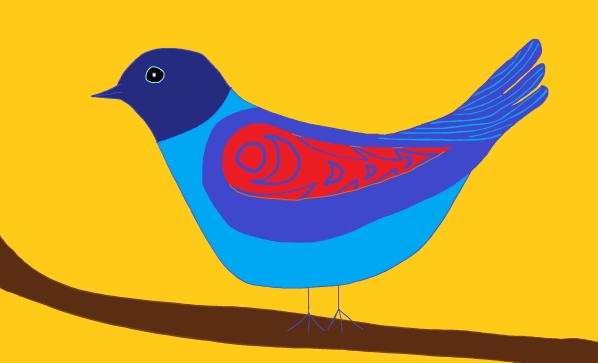 1 bird digital decorative art by meenal