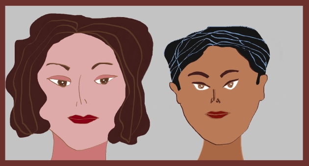 A_couple3_figurative-abstract women series digital art by meenal
