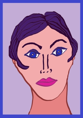 Portrait1_figurative-abstract women series digital art by meenal