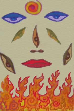 'The-face-of-fire'-painting-by-meenal