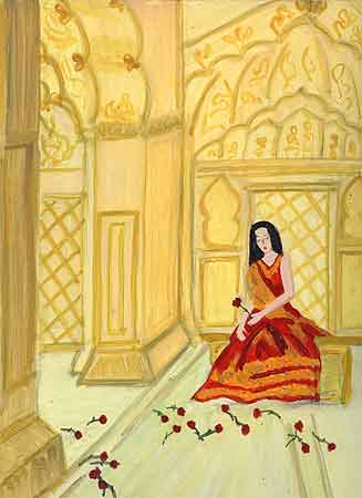 Mumtaz-the-queen-of-the-Taj-Mahal-painting-by-meenal